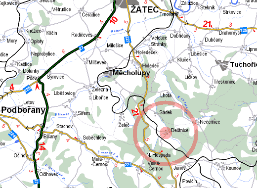 Mapa okolí