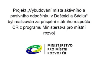 Projekt byl realizován za přispění státního rozpočtu ČR z programu Ministerstva pro místní rozvoj